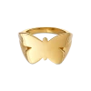 Jane Kønig - Butterfly Signet Ring - Forgyldt Sølv -Gavefest BSR HS23 G 1