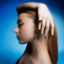 Jane Kønig - Butterfly Signet Ring - Forgyldt Sølv -Gavefest BSR HS23 G 4