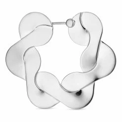 Jane Kønig - Big Wavy Hoop - Sølv -Gavefest BWH AW22 S 2