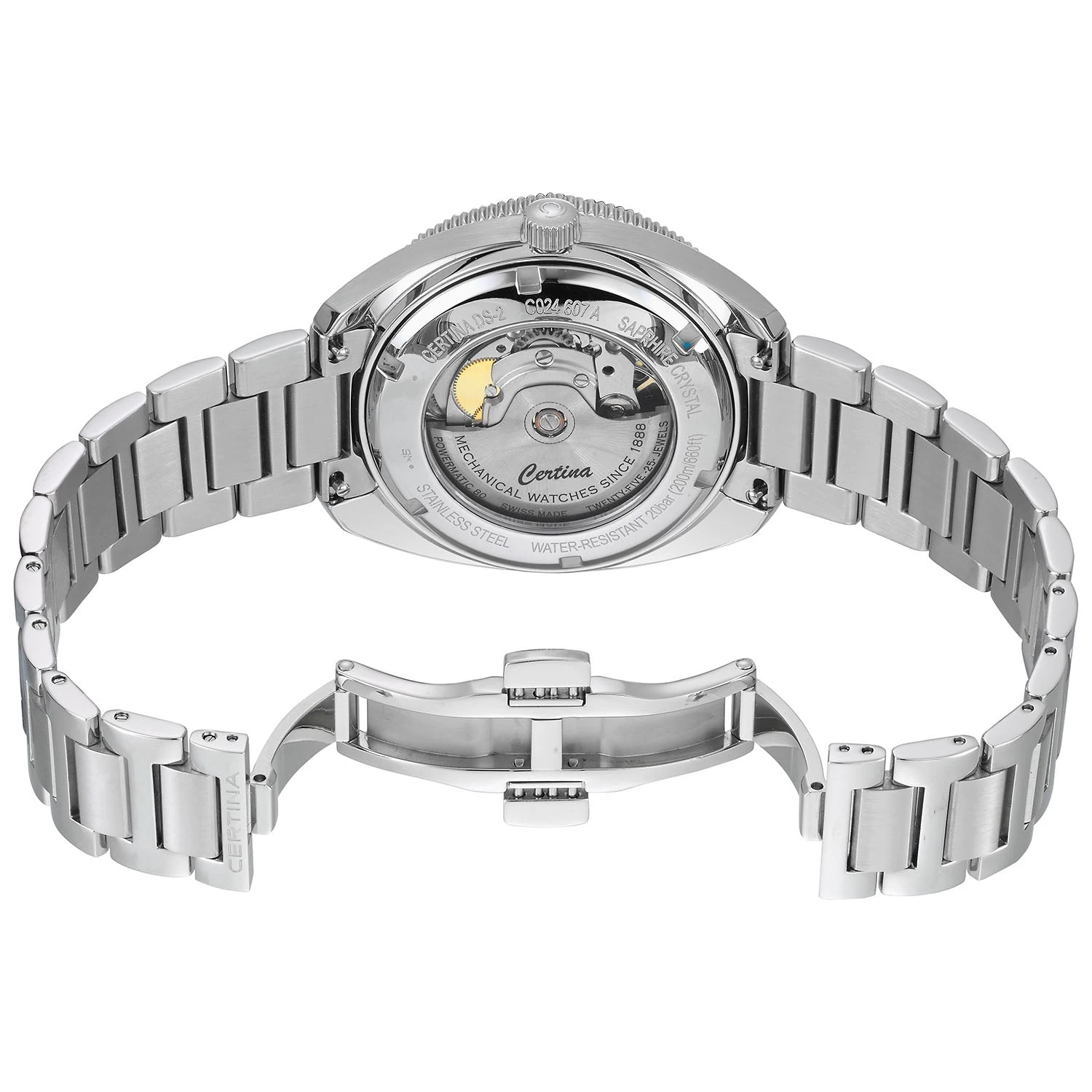 Certina - DS-2 Powermatic Grey, 42mm - Stål 6 Certina - DS-2 Powermatic Grey, 42mm - Stål - Billede 4