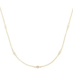 Diamond By Vibholm - Halskæde, 0,20 Ct. W/si, 45-50 Cm - 14 Kt. Guld