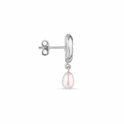 Jane Kønig - Drippy Pearl ørering - Sølv -Gavefest DEPP AW22 S 2