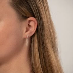 Vibholm Sølv - Perleørestikker Med Kæde - Sølv 5 Vibholm Sølv - Perleørestikker Med Kæde - Sølv -Gavefest E 14999 1 S M