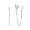 Vibholm Sølv - Perleørestikker Med Kæde - Sølv -Gavefest E 14999 1