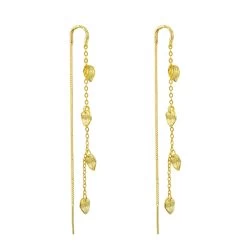 WiOGA - Claudia ørehængere - Forgyldt Sølv