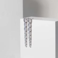 Sif Jakobs - Ellisse Lungo Otto øreringe - Sølv -Gavefest E2324 CZ 2NY