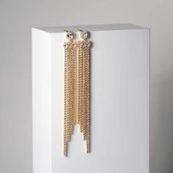 Sif Jakobs - Ellisse Lungo Grande øreringe - Forgyldt Sølv -Gavefest E2328 CZ YG 2NY