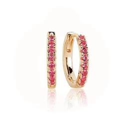 Sif Jakobs - Ellera øreringe - Forgyldt Sølv E2859-RED(YG)