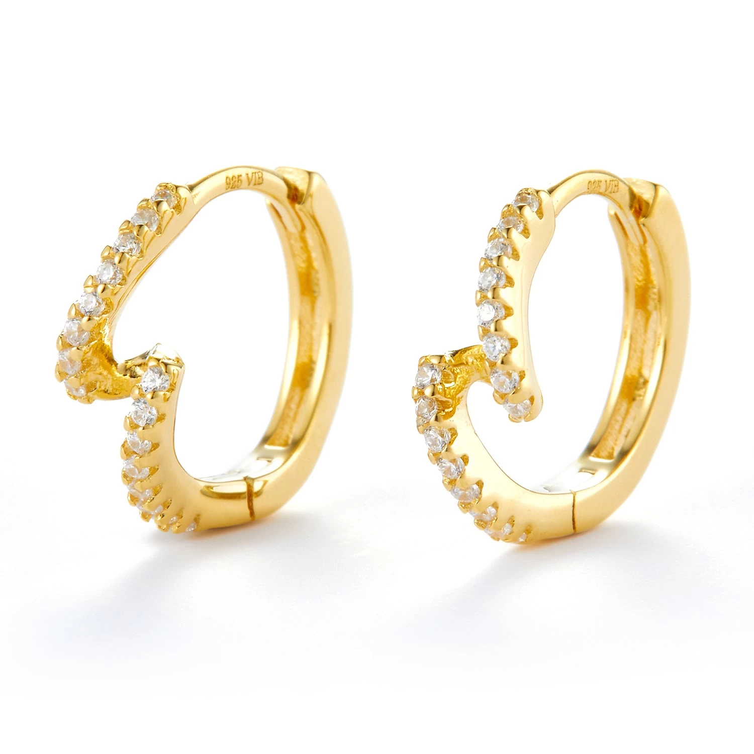 Vibholm X Julie Elgaard - Lightning Creoler - Forgyldt Sølv 3 Vibholm X Julie Elgaard - Lightning Creoler - Forgyldt Sølv