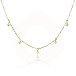 Vibholm GULD - Collier Med Ferskvandsperler -GA4322