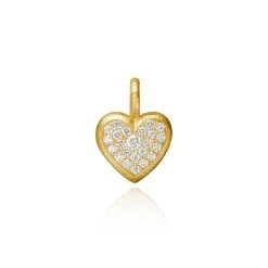 Dulong Fine Jewelry - Heart Vedhæng M. Diamanter - 18 Kt. Guld 0,18 Ct.