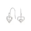 Vibholm SØLV - Dobbelt Hjerte ørebøjler - Sølv -Gavefest J81051E 1