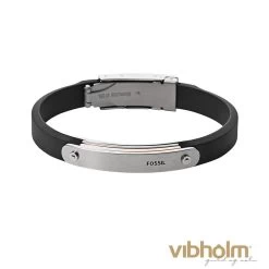 Fossil - Men's Dress Armbånd Herre - Sort PU/stål JF01650998