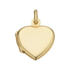 Vibholm Sølv - Hjerte Medaljon, 15mm - Forgyldt Sølv