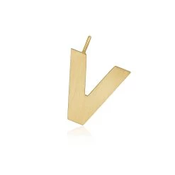 Dulong Fine Jewelry - Letter Vedhæng, V - 18 Karat Guld