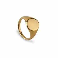 Jeberg Jewellery - Mens Signet Ring - Forgyldt Sølv