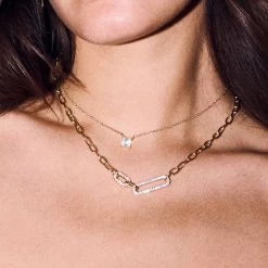 Sif Jakobs - Ellera Quadrato Halskæde - N42279-CZ-YG -Gavefest N42279 CZ YG 3