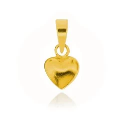 Vibholm SØLV - Guldhjerte Glat 6 Mm - P-692-6MM-FG