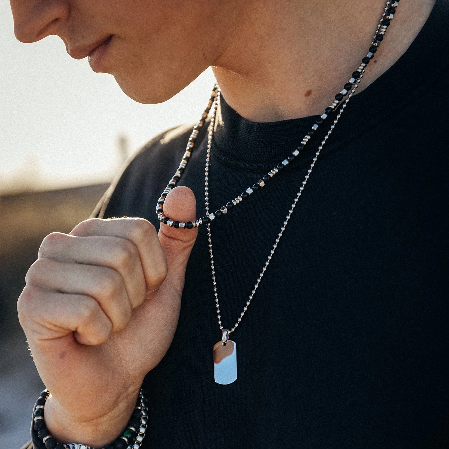 Vibholm Men - Halskæde Med Lille Tag - Stål 4 Vibholm Men - Halskæde Med Lille Tag - Stål - Billede 2