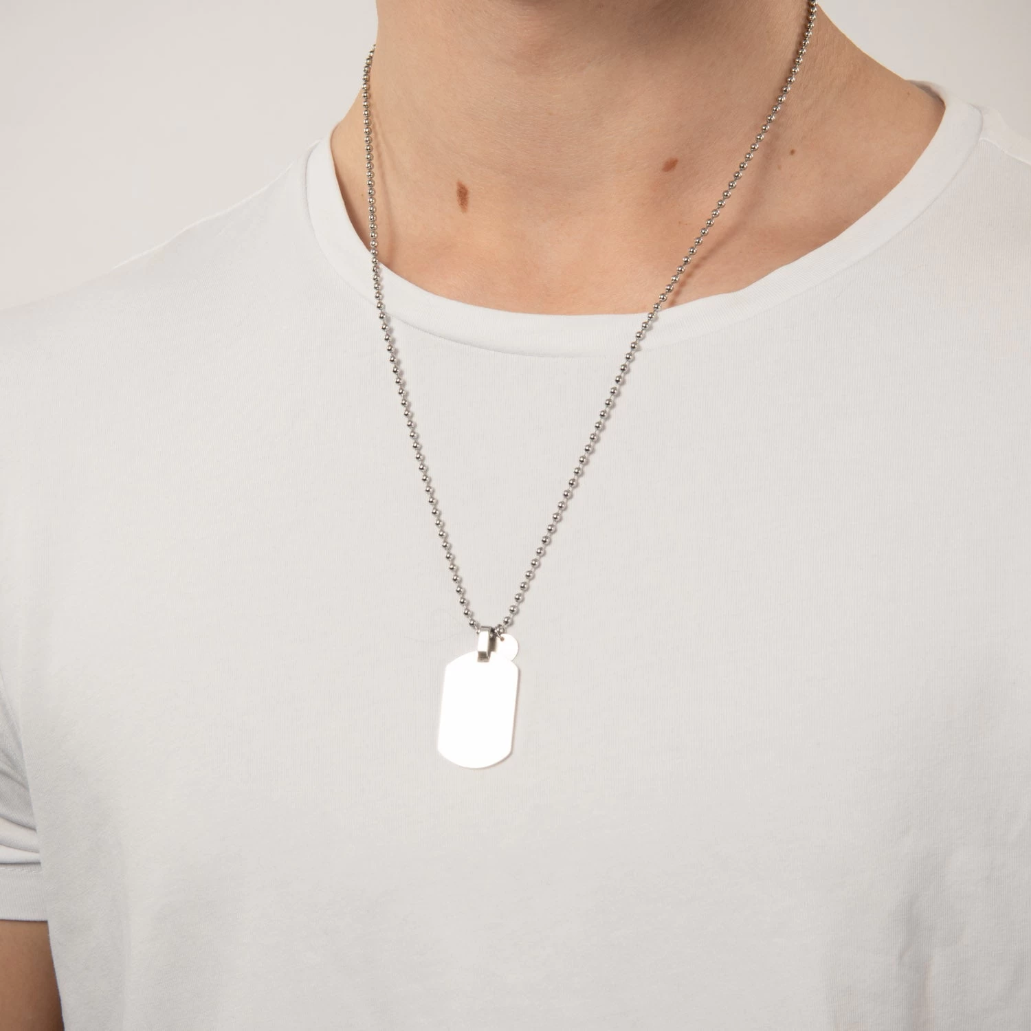 Vibholm Men - Halskæde Med Stort Tag- Stål 4 Vibholm Men - Halskæde Med Stort Tag- Stål - Billede 2