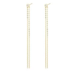 Vibholm GULD - Ørestikker Med Kæder - 9 Kt. Guld