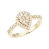 Diamond By Vibholm - Dråbe Ring, 0,45 Ct. W/si - 14 Kt. Guld -Gavefest R5918 RG 54 1