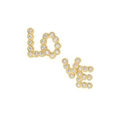 Hultquist Copenhagen - Love ørestikker - Forgyldt Sølv