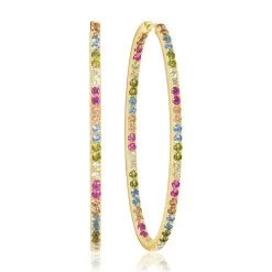 Sif Jakobs - Ellisse Grande Mix øreringe - Forgyldt Sølv