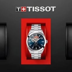 Tissot - Gentleman PM8 Open Heart, 40 Mm Blå Skive - Stål 16 Tissot - Gentleman PM8 Open Heart, 40 Mm Blå Skive - Stål -Gavefest T1274071104101 7