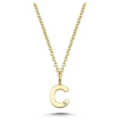 Nuran - Bogstav Vedhæng, C - 14 Kt. Guld