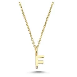 Nuran - Bogstav Vedhæng, F - 14 Kt. Rødguld