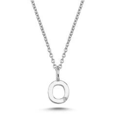 Nuran - Bogstav Vedhæng, O - 14 Kt. Hvidguld