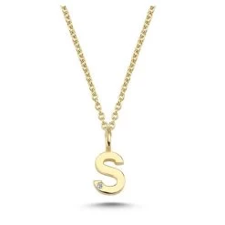 Nuran - Bogstav Vedhæng, S - 14 Kt. Guld