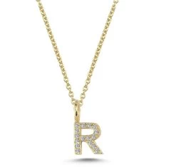 Nuran - Bogstav Vedhæng, R - 14 Kt. Rødguld