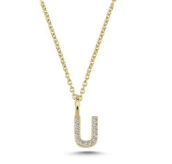 Nuran - Bogstav Vedhæng, U - 14 Kt. Rødguld