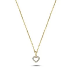 Nuran - Hjerte Vedhæng - 14 Kt. Guld